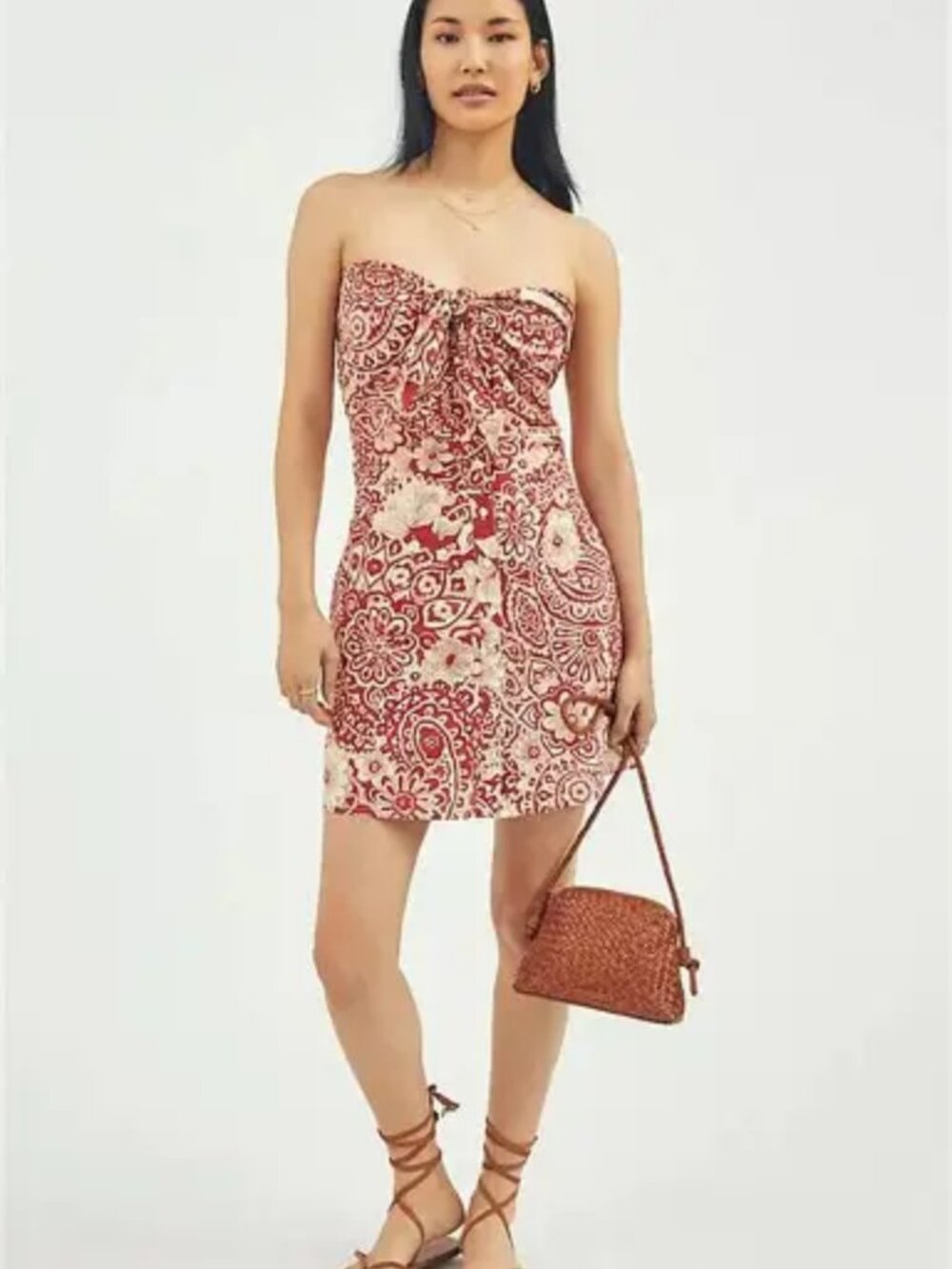 Anthropologie Blue Tassel Mini Dress